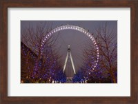 England, London, London Eye Amusement Park Fine Art Print