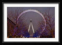 England, London, London Eye Amusement Park Fine Art Print