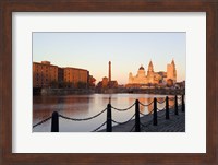 Liver Building from Albert Dock, Liverpool, Merseyside, England Fine Art Print