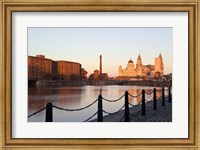Liver Building from Albert Dock, Liverpool, Merseyside, England Fine Art Print