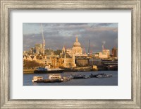 North Bank of The Thames River, London, England Fine Art Print