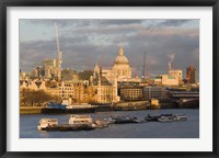 North Bank of The Thames River, London, England Fine Art Print