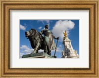 Statue Detail of Queen Victoria Memorial, Buckingham Palace, London, England Fine Art Print