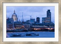 View of Thames River, London, England Fine Art Print