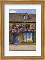 Wisteria Covered Cottage, Broadway, Cotswolds, England Fine Art Print