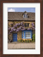 Wisteria Covered Cottage, Broadway, Cotswolds, England Fine Art Print