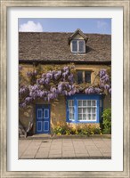 Wisteria Covered Cottage, Broadway, Cotswolds, England Fine Art Print