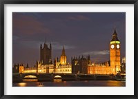 Big Ben and the Houses of Parliament, London, England Framed Print
