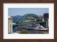 Tyne Bridge and The Sage, Newcastle on Tyne, Tyne and Wear, England Fine Art Print
