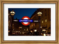 England, London Subway, Tube Entrance Fine Art Print