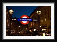 England, London Subway, Tube Entrance Fine Art Print