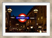 England, London Subway, Tube Entrance Fine Art Print