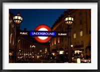 England, London Subway, Tube Entrance Fine Art Print