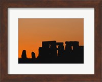 England, Salisbury Plain, Stonehenge Sunset Fine Art Print