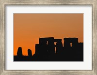 England, Salisbury Plain, Stonehenge Sunset Fine Art Print
