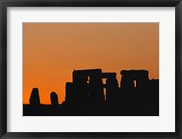 England, Salisbury Plain, Stonehenge Sunset Fine Art Print
