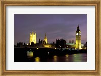 Big Ben and the Houses of Parliament at Night, London, England Fine Art Print