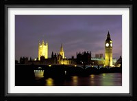 Big Ben and the Houses of Parliament at Night, London, England Fine Art Print