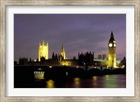 Big Ben and the Houses of Parliament at Night, London, England Fine Art Print