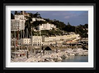 View of Marina and Town from Torquay Pier, Torquay, Devon, England Framed Print