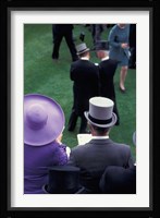 Formally dressed race patrons, Royal Ascot, England Fine Art Print