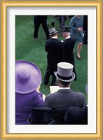 Formally dressed race patrons, Royal Ascot, England Fine Art Print