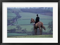 Man on horse, Leicestershire, England Fine Art Print