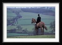 Man on horse, Leicestershire, England Fine Art Print