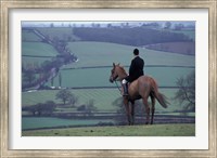 Man on horse, Leicestershire, England Fine Art Print