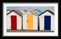 Bath Houses in Paignton, Devon, England Framed Print