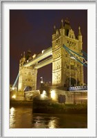 Tower Bridge and River Thames at dusk, London, England, United Kingdom Fine Art Print