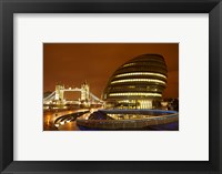 Tower Bridge, City Hall, London, England Fine Art Print