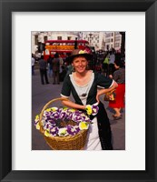 Flower Vendor, London, England Fine Art Print