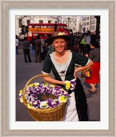 Flower Vendor, London, England Fine Art Print
