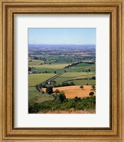 Farmland from Sutton Bank, North Yorkshire, England Fine Art Print