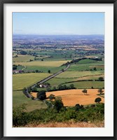 Farmland from Sutton Bank, North Yorkshire, England Fine Art Print