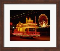 Show Boat and Blackpool Illuminations, Lancashire, England Fine Art Print