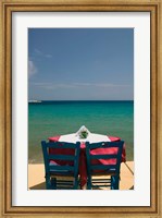 Greece, Aegean Islands, Samos, Waterfront caf? Fine Art Print