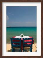 Greece, Aegean Islands, Samos, Waterfront caf? Fine Art Print