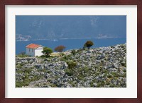 Agia Sofia Church and Ithaki Landscape, Karia, Kefalonia, Ionian Islands, Greece Fine Art Print