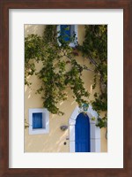 Detail of Pastel Colored Condo, Assos, Kefalonia, Ionian Islands, Greece Fine Art Print