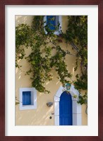 Detail of Pastel Colored Condo, Assos, Kefalonia, Ionian Islands, Greece Fine Art Print