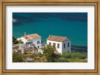 Greece, Aegean Islands, Samos, Kalami Beach Houses Fine Art Print