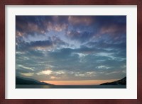 Greece, Aegean Islands, Samos, Vathy Bay Sunset Fine Art Print
