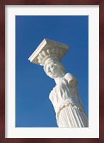 Greece, Ionian Islands, Kefalonia, Caryatid Statue Fine Art Print
