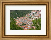 Hillside Town View, Agiasos, Lesvos, Mytilini, Aegean Islands, Greece Fine Art Print