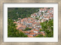 Hillside Town View, Agiasos, Lesvos, Mytilini, Aegean Islands, Greece Fine Art Print
