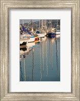 Sailboat Reflections, Southern Harbor, Lesvos, Mithymna, Northeastern Aegean Islands, Greece Fine Art Print