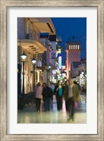 Shoppers on Lithostrotou Street, Argostoli, Kefalonia, Ionian Islands, Greece Fine Art Print
