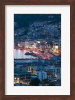 Town View with Vathy Bay, Vathy, Samos, Aegean Islands, Greece Fine Art Print